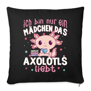 Axolotl - Sofakissenbezug 45 x 45 cm - Schwarz - Vorne