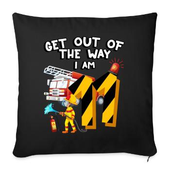 Pompier Pompiers J’ai 11 ans - Housse de coussin décorative 45 x 45 cm - noir - Devant