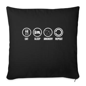 Archery Archer Longbow Target - Sofa pillowcase 17,3'' x 17,3'' (45 x 45 cm) - black - Front