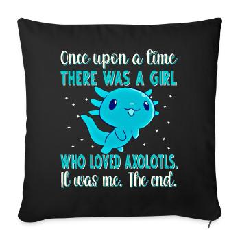 Axolotl - Sofa pillowcase 17,3'' x 17,3'' (45 x 45 cm) - black - Front