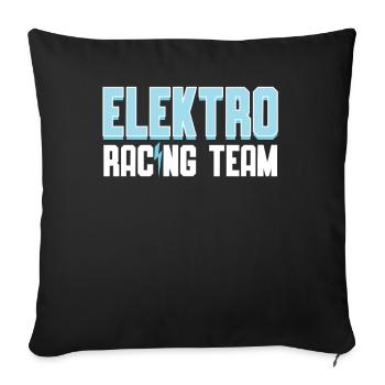 Electro Racing Team | Electric Car Shirt | - Sofa pillowcase 17,3'' x 17,3'' (45 x 45 cm) - black - Front