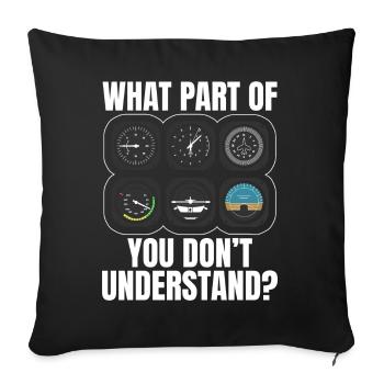 Quelle partie du compteur de voiture ne comprenez-vous pas - Housse de coussin décorative 45 x 45 cm - noir - Devant