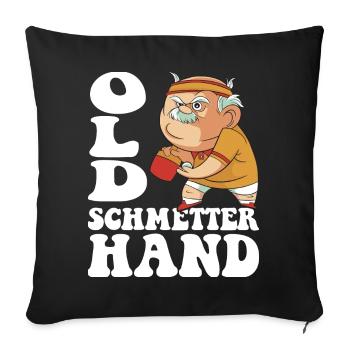 Old butterfly hand outfit for table tennis players - Sofa pillowcase 17,3'' x 17,3'' (45 x 45 cm) - black - Front