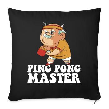 Ping Pong Master Outfit Grandpa Table Tennis Player - Sofa pillowcase 17,3'' x 17,3'' (45 x 45 cm) - black - Front