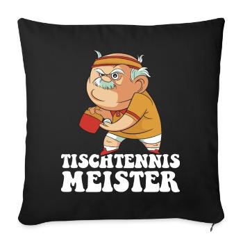 Table Tennis Master Grandpa Table Tennis Player - Sofa pillowcase 17,3'' x 17,3'' (45 x 45 cm) - black - Front