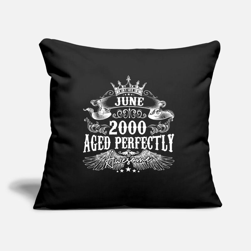 2000 | June 2000 birthday Aged Perfectly Sofa pillowcase 17,3'' x 17,3'' (45 x 45 cm)