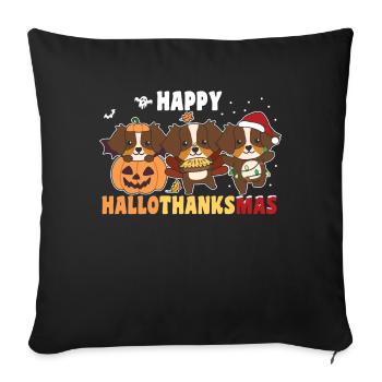 Joyeux Hallothanksmas Berger Australien - Housse de coussin décorative 45 x 45 cm - noir - Devant