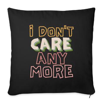 Frustration, sarcasme, désillusion introvertie - Housse de coussin décorative 45 x 45 cm - noir - Devant