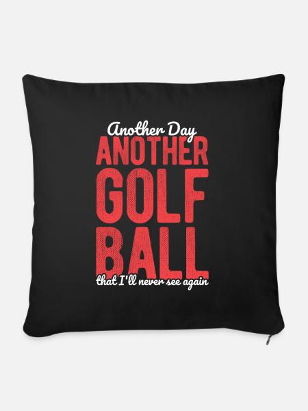 Golfplatz zum Golfen Golf - Sofakissenbezug 45 x 45 cm - Schwarz