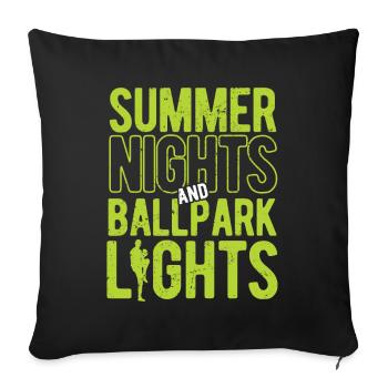 Baseball - Sofakissenbezug 45 x 45 cm - Schwarz - Vorne