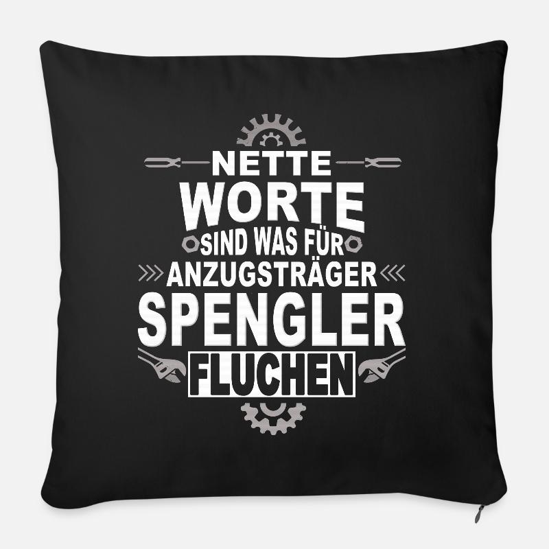 Dachdecker Handwerker Spengler - Sofakissenbezug 45 x 45 cm - Schwarz