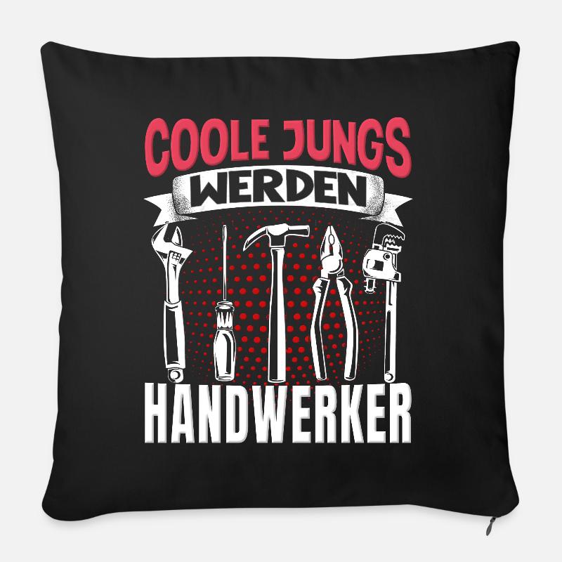 Handwerk Handwerker - Sofakissenbezug 45 x 45 cm - Schwarz