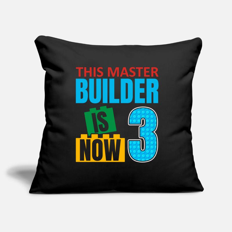 This builder is now 3, toy blocks 3. Sofa pillowcase 17,3'' x 17,3'' (45 x 45 cm)