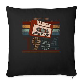 Best Of 1954 | Chemise d’anniversaire | Anniversaire - Housse de coussin décorative 45 x 45 cm - noir - Devant