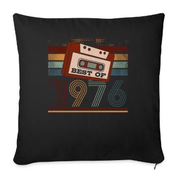 Best Of 1976 | Chemise d’anniversaire | Anniversaire - Housse de coussin décorative 45 x 45 cm - noir - Devant