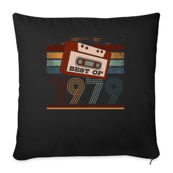 Best Of 1979 | Chemise d’anniversaire | Anniversaire - Housse de coussin décorative 45 x 45 cm - noir - Devant