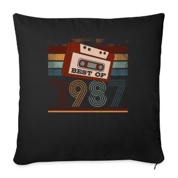 Best Of 1987 | Chemise d’anniversaire | Anniversaire - Housse de coussin décorative 45 x 45 cm - noir - Devant