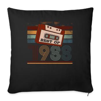 Best Of 1988 | Chemise d’anniversaire | Anniversaire - Housse de coussin décorative 45 x 45 cm - noir - Devant