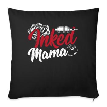 Inked Mama Artistic Inked Tattoo Für Mütter - Sofakissenbezug 45 x 45 cm - Schwarz - Vorne
