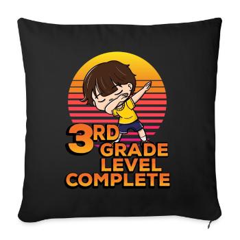 3ème année Complètement drôle dab - Housse de coussin décorative 45 x 45 cm - noir - Devant