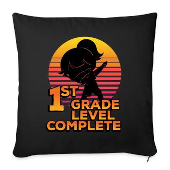 1st Class Level Complete silhouette dot end - Sofa pillowcase 17,3'' x 17,3'' (45 x 45 cm) - black - Front