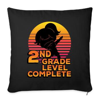 2nd Class Level Full Silhouette Dab End - Sofa pillowcase 17,3'' x 17,3'' (45 x 45 cm) - black - Front