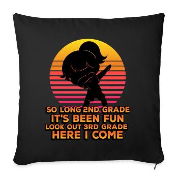 Si longtemps 2e année ça a été amusant Look Out 3e - Housse de coussin décorative 45 x 45 cm - noir - Devant