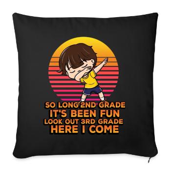 Si longtemps 2e année ça a été amusant Look Out 3e - Housse de coussin décorative 45 x 45 cm - noir - Devant