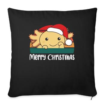 Joyeux Noël Retro Axolotl Noël - Housse de coussin décorative 45 x 45 cm - noir - Devant