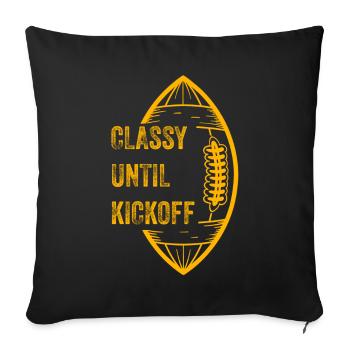 Classy Until Kickoff Game Day American Football - Sofa pillowcase 17,3'' x 17,3'' (45 x 45 cm) - black - Front