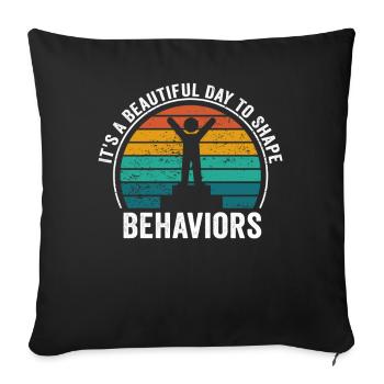 Beautiful Day Behavioral Shape Behaviors - Sofa pillowcase 17,3'' x 17,3'' (45 x 45 cm) - black - Front