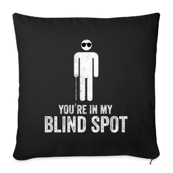 Bewusstsein für blinde Blindheit Sehbehinderte - Sofakissenbezug 45 x 45 cm - Schwarz - Vorne