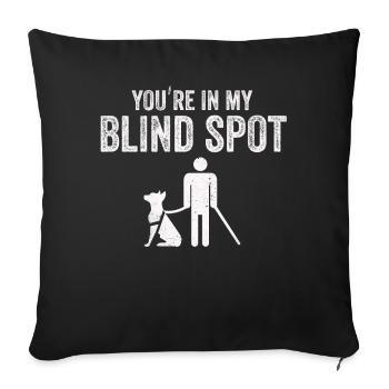 Bewusstsein für blinde Blindheit Sehbehinderte - Sofakissenbezug 45 x 45 cm - Schwarz - Vorne