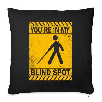 Bewusstsein für blinde Blindheit Sehbehinderte - Sofakissenbezug 45 x 45 cm - Schwarz - Vorne