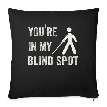 Bewusstsein für blinde Blindheit Sehbehinderte - Sofakissenbezug 45 x 45 cm - Schwarz - Vorne