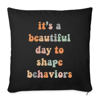 Beautiful Day Behavioral Shape Behaviors - Sofa pillowcase 17,3'' x 17,3'' (45 x 45 cm) - black - Front
