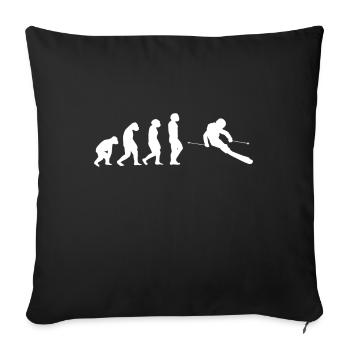 Skier Evolution Ski Après-Ski - Housse de coussin décorative 45 x 45 cm - noir - Devant