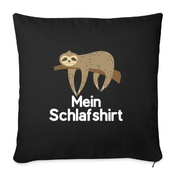 Faultiere Schlafshirt Faultier - Sofakissenbezug 45 x 45 cm - Schwarz - Vorne