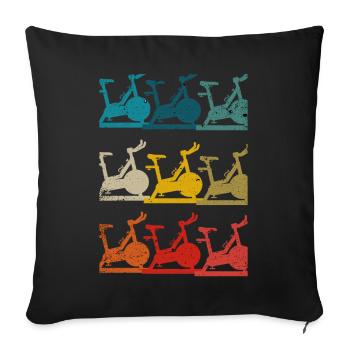 Spin And Indoor Cycling - Workout - Sofa pillowcase 17,3'' x 17,3'' (45 x 45 cm) - black - Front