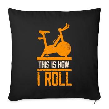 C’est comme ça que je roule - Housse de coussin décorative 45 x 45 cm - noir - Devant