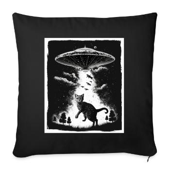 Cat Kitten Space Alien Planet Astronaut - Sofa pillowcase 17,3'' x 17,3'' (45 x 45 cm) - black - Front