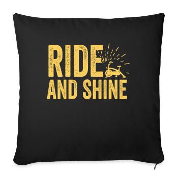 Ride And Shine - Sofa pillowcase 17,3'' x 17,3'' (45 x 45 cm) - black - Front