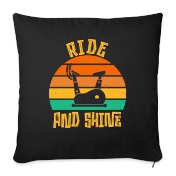 Ride And Shine - Sofakissenbezug 45 x 45 cm - Schwarz - Vorne