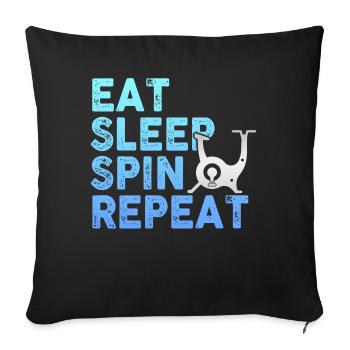 Spin And Indoor Cycling Apparel - Sofa pillowcase 17,3'' x 17,3'' (45 x 45 cm) - black - Front