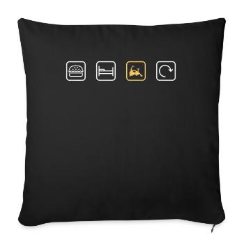 Spin And Indoor Cycling Apparel - Sofa pillowcase 17,3'' x 17,3'' (45 x 45 cm) - black - Front