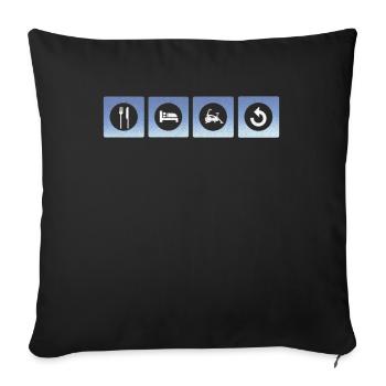 Spin And Indoor Cycling Apparel - Sofa pillowcase 17,3'' x 17,3'' (45 x 45 cm) - black - Front