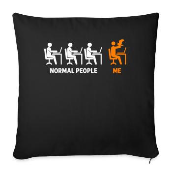 Falcon Trains Falcon Hunting Trains Hawks - Sofa pillowcase 17,3'' x 17,3'' (45 x 45 cm) - black - Front