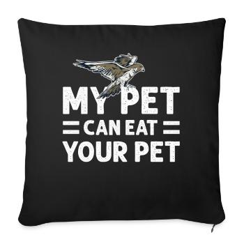 Falcon Trains Falcon Hunting Trains Hawks - Sofa pillowcase 17,3'' x 17,3'' (45 x 45 cm) - black - Front