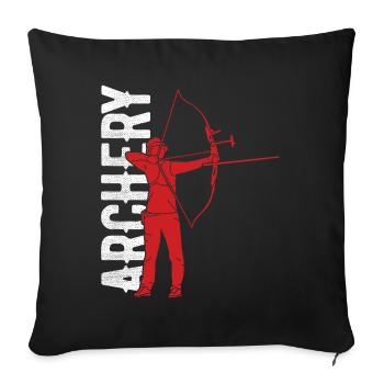 Bogenschießen Archery - Sofakissenbezug 45 x 45 cm - Schwarz - Vorne