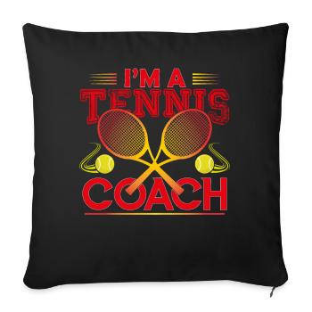Tennis Coach Gift Tennis Coach The Best - Sofa pillowcase 17,3'' x 17,3'' (45 x 45 cm) - black - Front